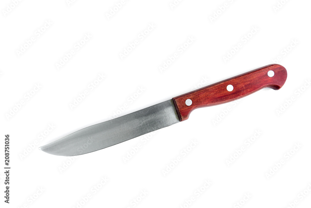 Steel kitchen knife isolated on white background. Steel kitchen knife isolated on white background.
