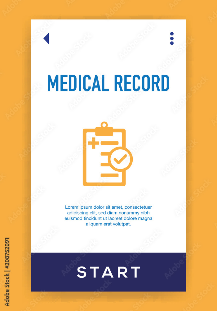 Obraz premium Medical Record Icon