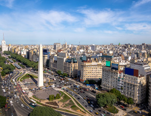 Keuken achterwand Buenos Aires Obelisk en 9 de Julio van bovenaf  © diegograndi