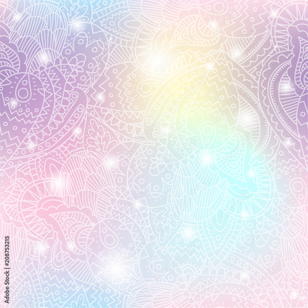 Unicorn color gradient seamless pattern