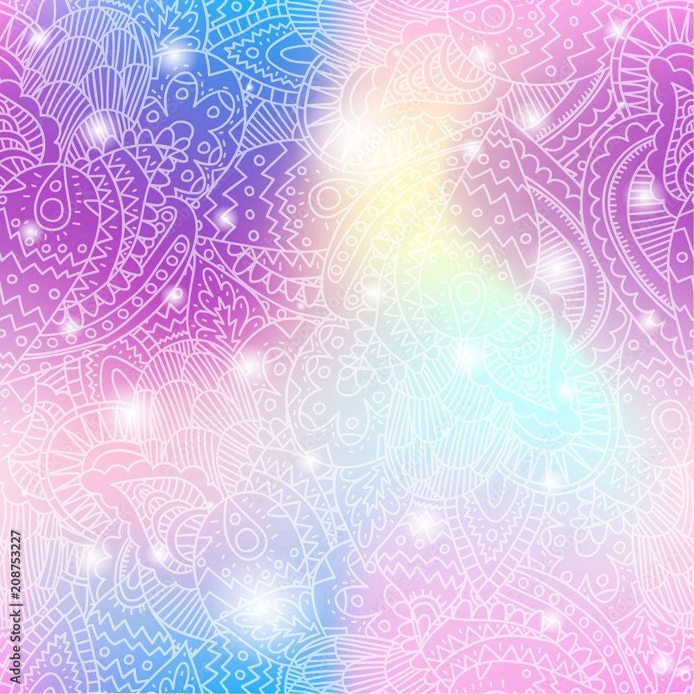 Unicorn color gradient seamless pattern