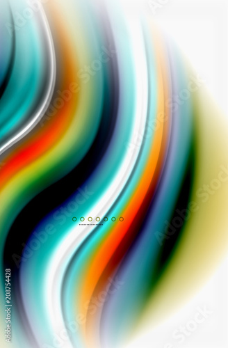 Rainbow color waves, vector blurred abstract background
