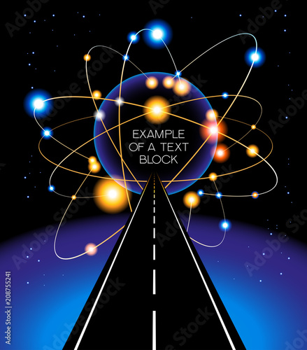 Road and  atom model