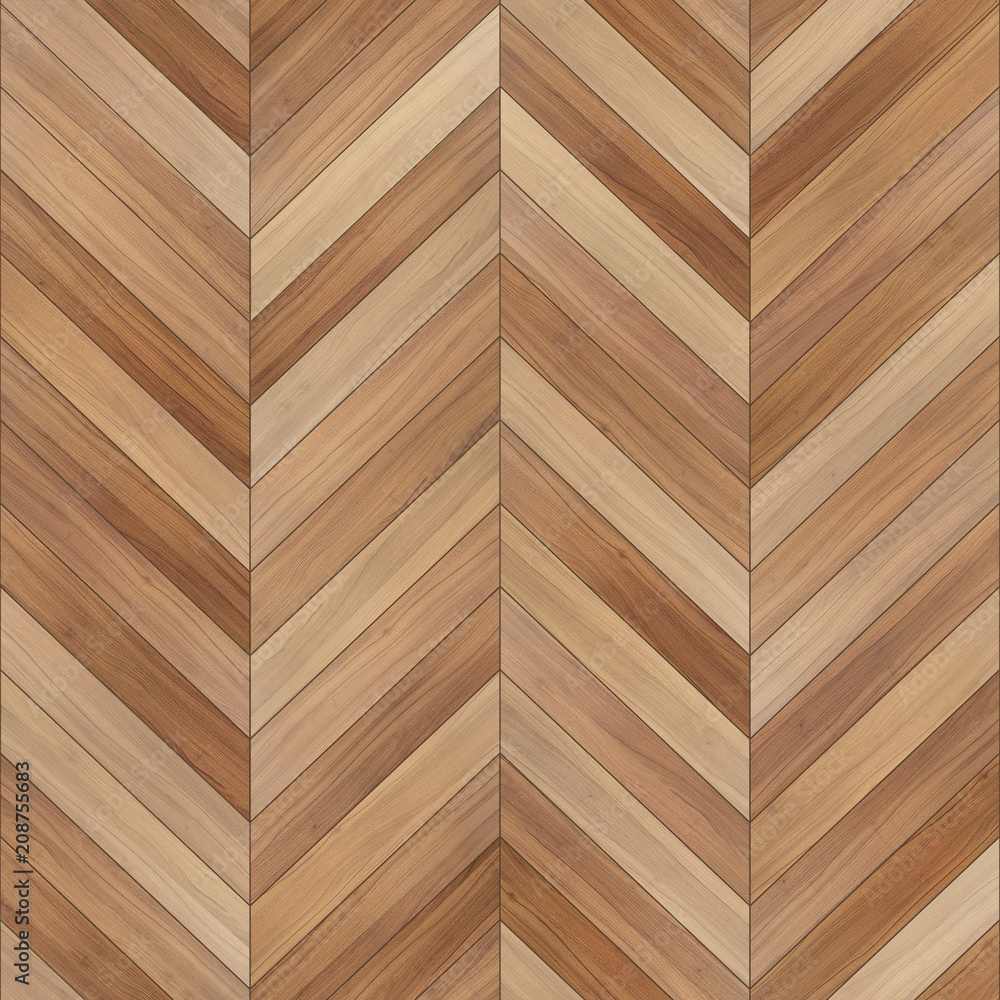 Foto Stock Seamless wood parquet texture chevron light brown | Adobe Stock