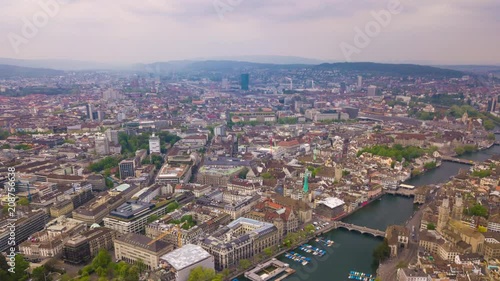 Wallpaper Mural cloudy sky day zurich cityscape lakeside aerial panorama 4k timelapse switzerland
 Torontodigital.ca