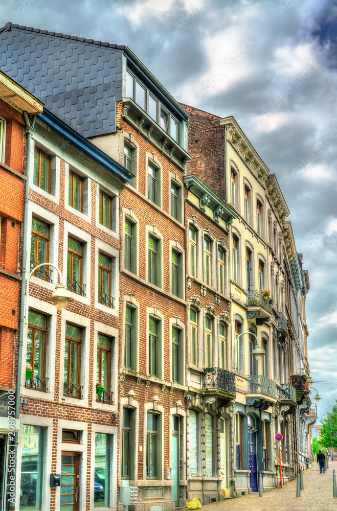 Buildings in the city centre of Liege, Belgium