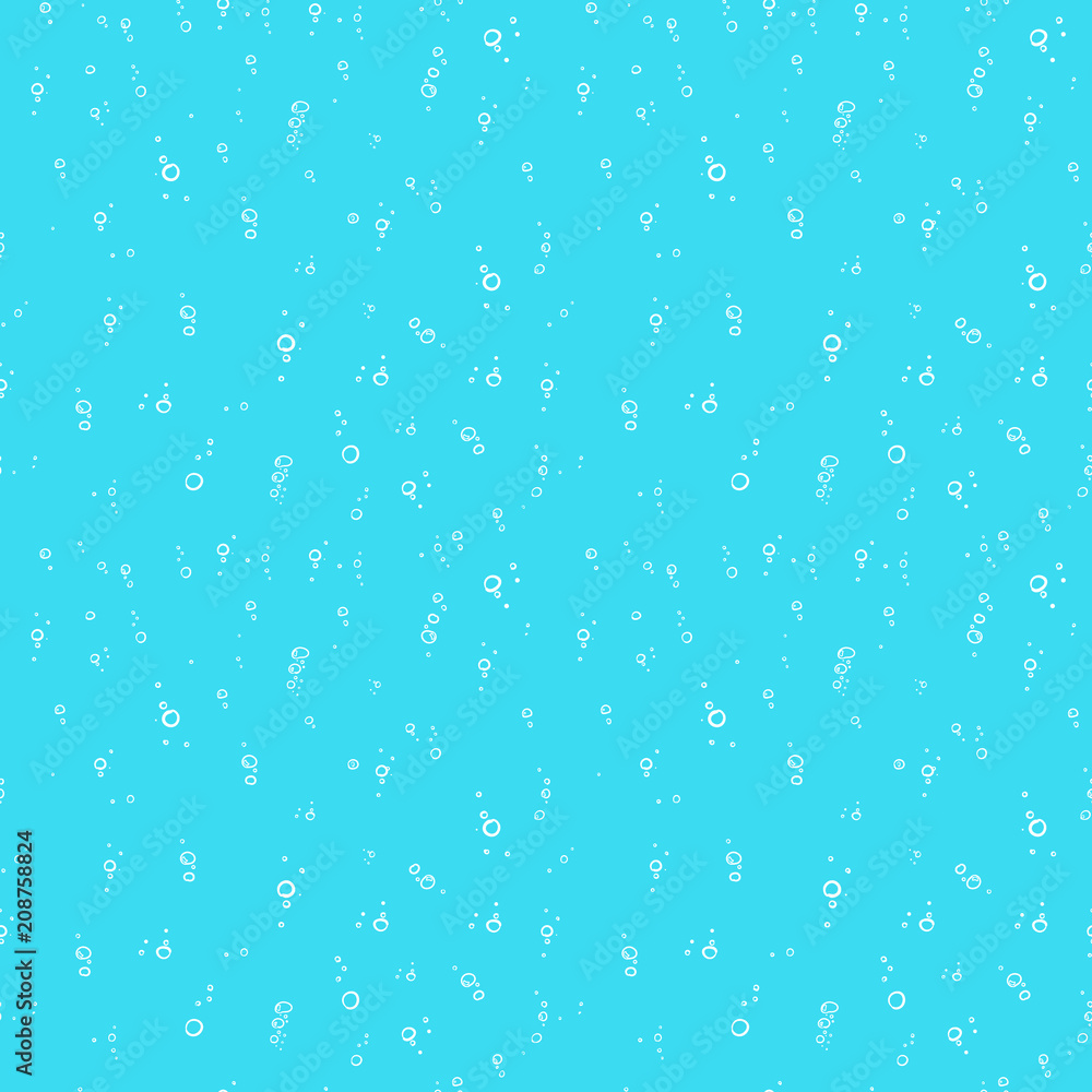 Undersea air bubbles. Bright and colorful seamless pattern.