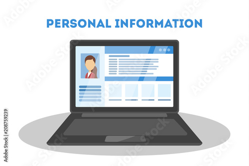 Personal information concept.