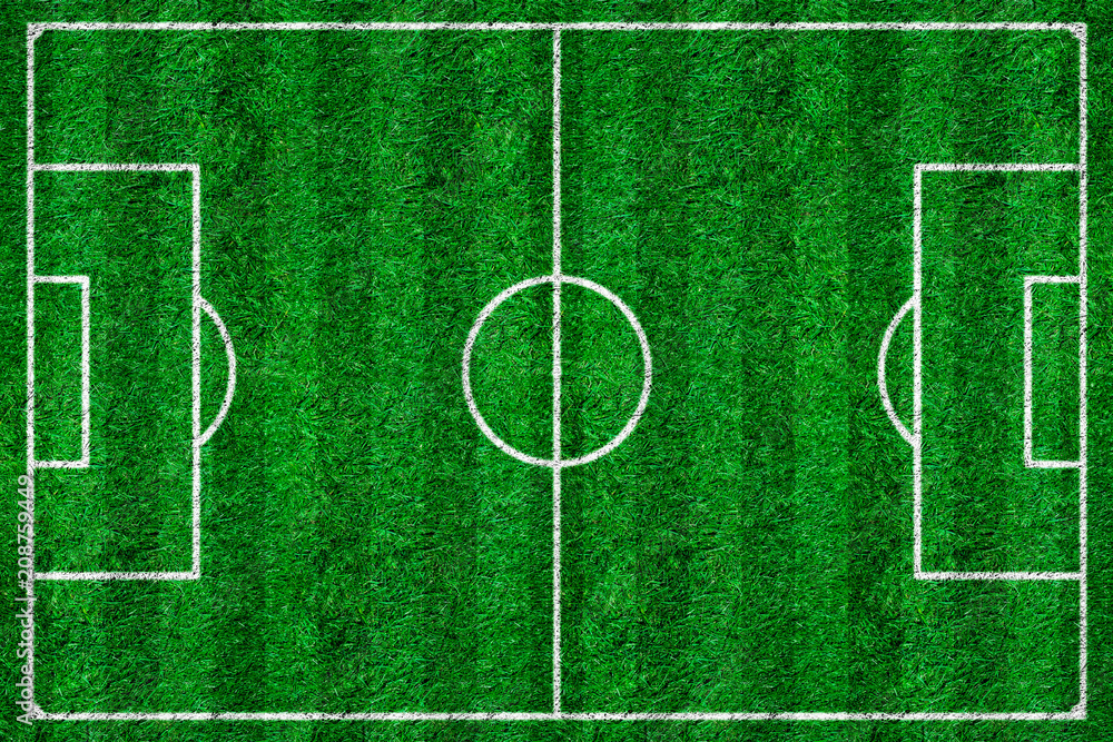 Foto Stock football field from above Adobe Stock