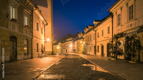 Night view on the old town in Kamnik  Slovenia