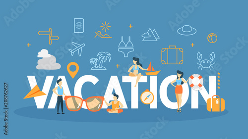 Vacation concept illustration.