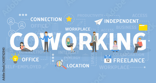 Coworking concept illustartion.