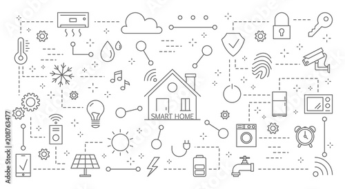 Smart home icons set.