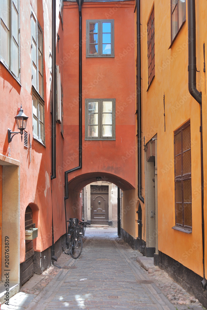 Narrow street of Old Stockholm