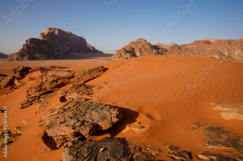 Desert Landscape in Wadi Rum in Jordan