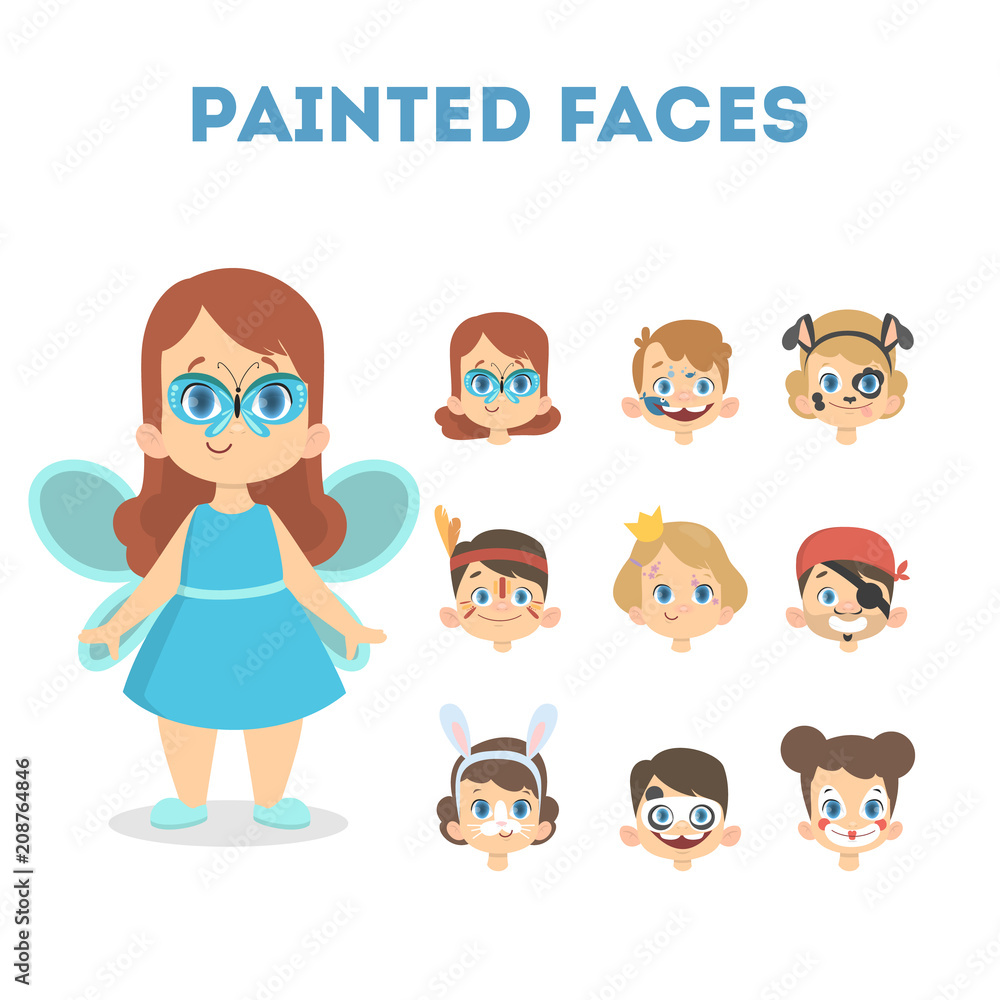 Children with colors. Children with colors.