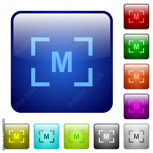 Camera manual settings mode color square buttons