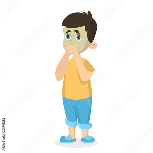 Boy with nausea.