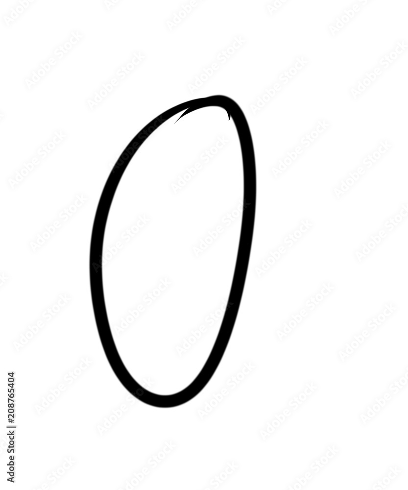 Expressive brush calligraphic handwritten script letters O Expressive brush calligraphic handwritten script letters O