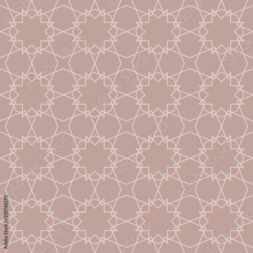 Beautiful arabic design template with seamless arabic pattern. Abstract islamic design. Girih pattern.
