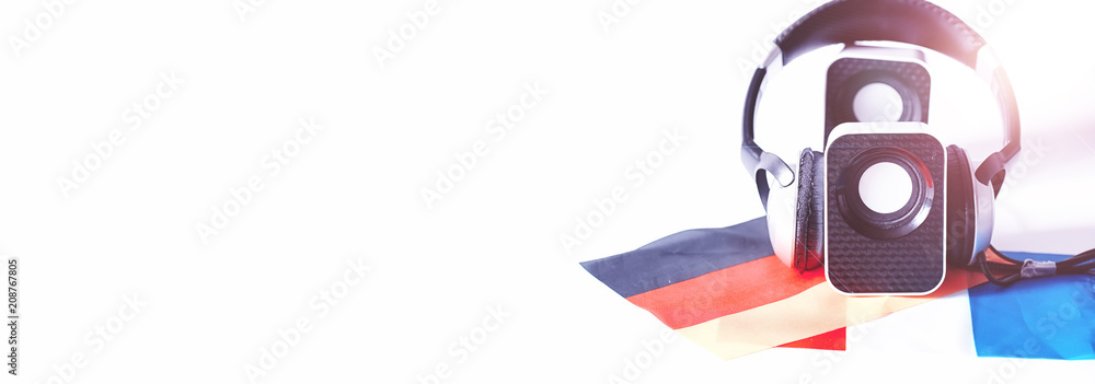 Speakers on white isolated background Speakers on white isolated background