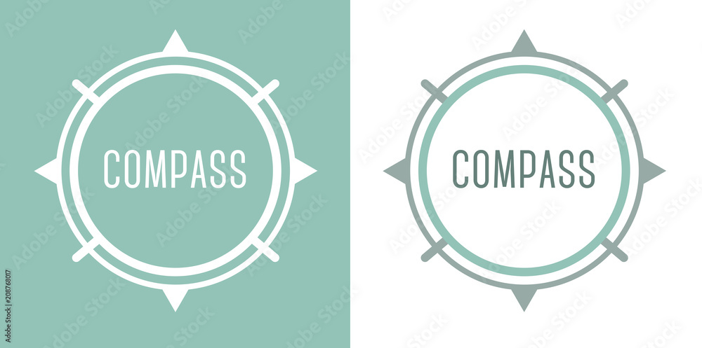 Compass Icon Logo Design Compass Icon Logo Design