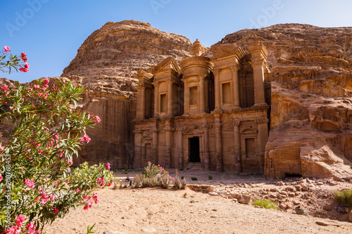 Raqmu Monastery in Petra Jordan