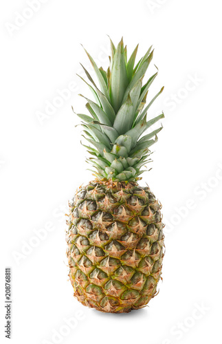 Delicious pineapple on white background