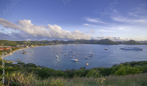 Yachts anchoring in famous ...
