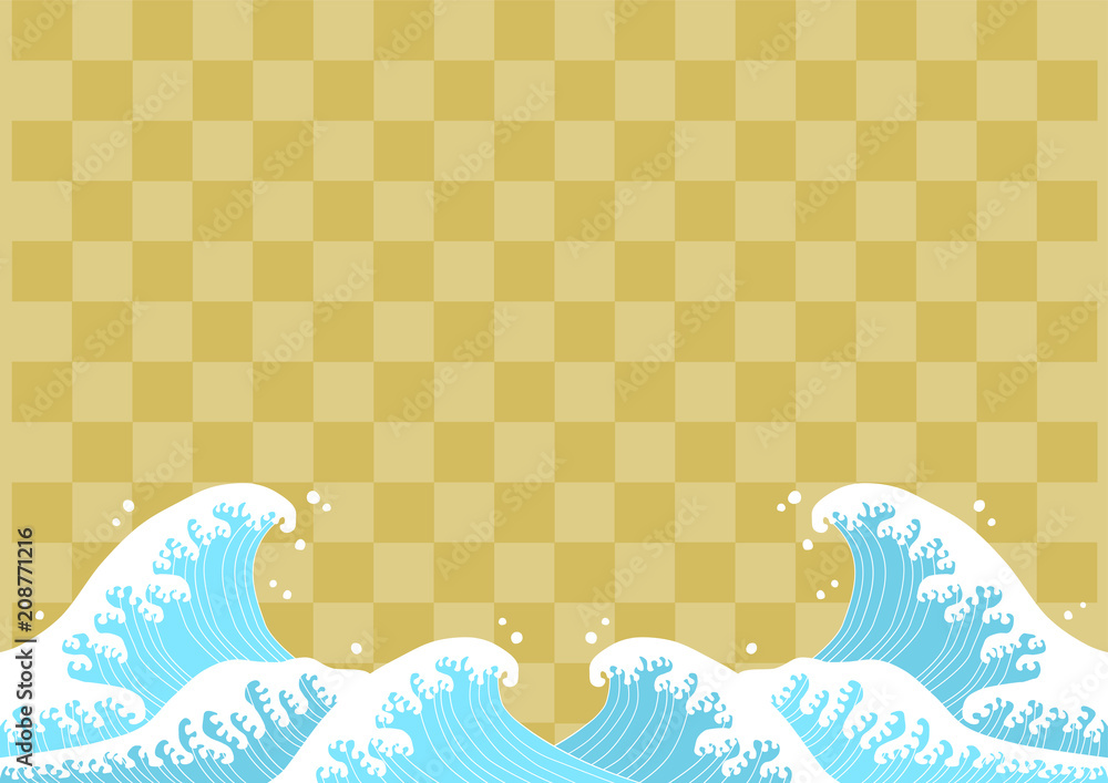波と市松模様 背景イラスト 金色 Stock ベクター Adobe Stock 波と市松模様 背景イラスト 金色 Stock ベクター Adobe Stock