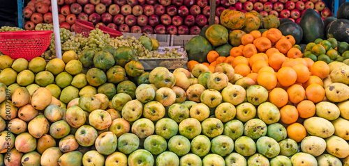 Fototapeta Naklejka Na Ścianę i Meble -  Fruits in the market at kerala, India.