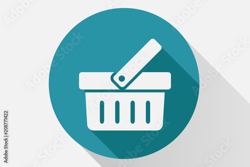 Icono azul de cesta de la compra.