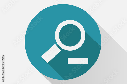 Icono azul de una lupa.