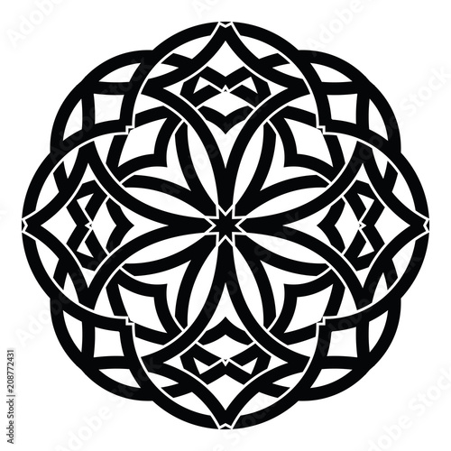 Vector ornament, decorative Celtic knots and curls.