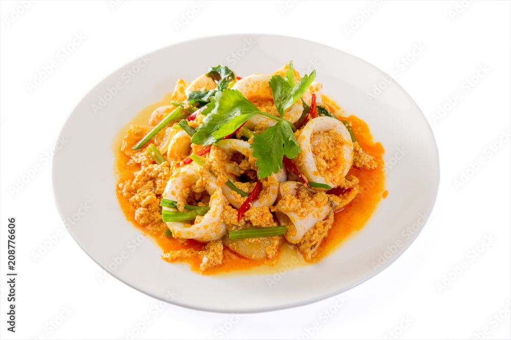 Fried Squid curry powder Fried Squid curry powder
