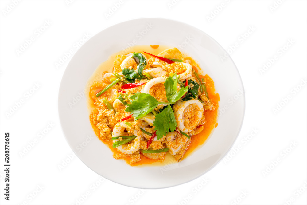 Fried Squid curry powder Fried Squid curry powder