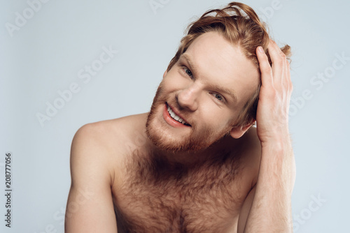 Portrait of happy young man isolated