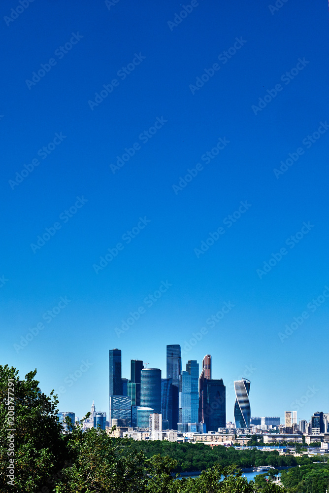 Moscow skyline./Capital Cities, City, Cityscape, Famous Place, International Landmark