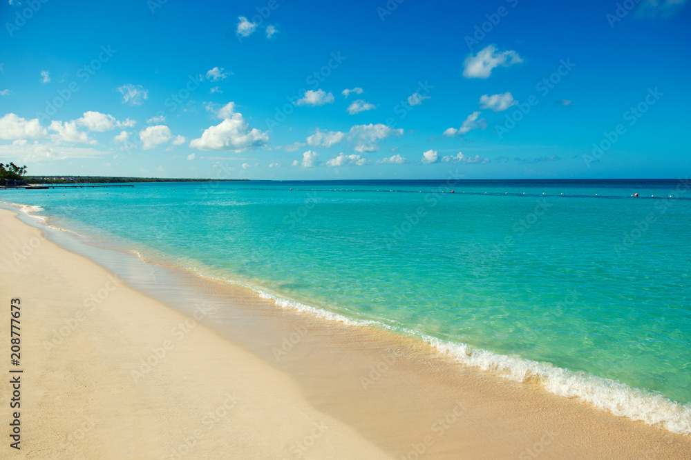 Coast of the Caribbean Sea. Travel around the world's paradises.