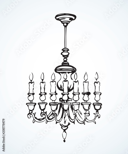 Chandelier. Vector drawing