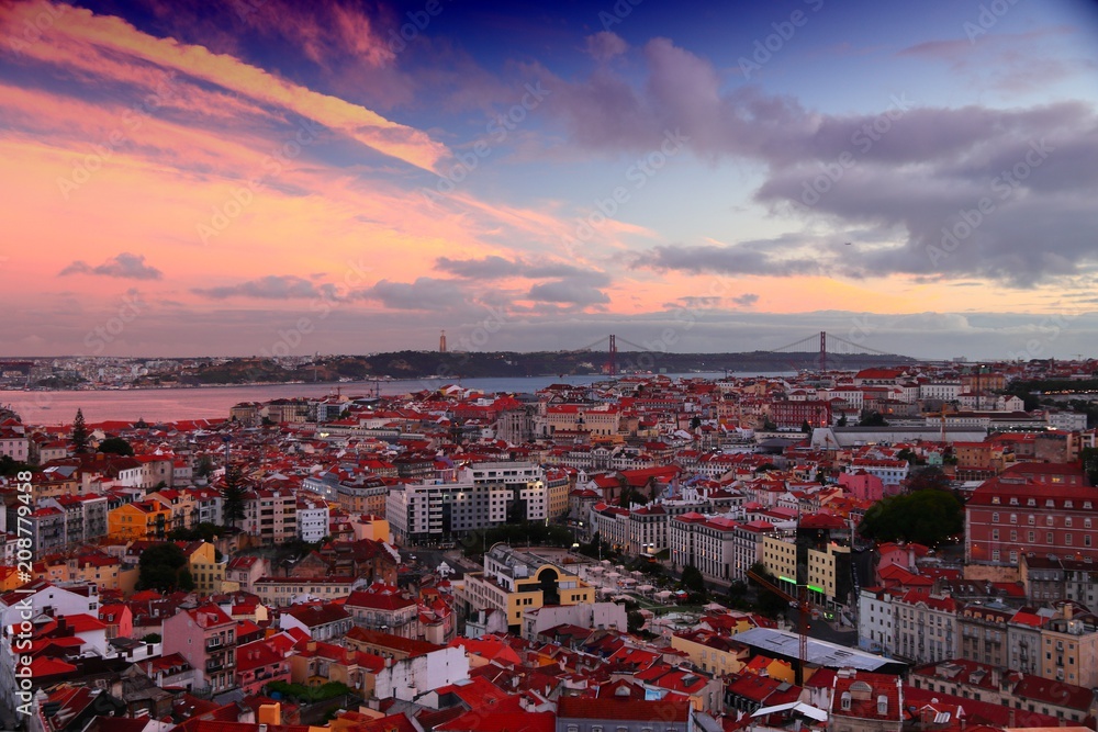 Lisbon sunset view