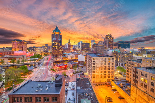 Fotografie Milwaukee, WIsconsin Skyline