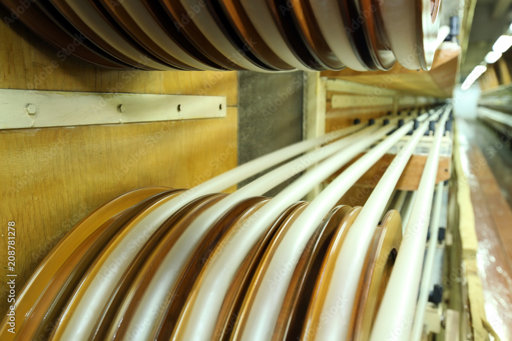 Manufacture of a natural shell for sausage. Collagen shell for sausages. Collagen casings industry for sausage products. Film for sausages. Large-scale production. Manufacture of a natural shell for sausage. Collagen shell for sausages. Collagen casings industry for sausage products. Film for sausages. Large-scale production.
