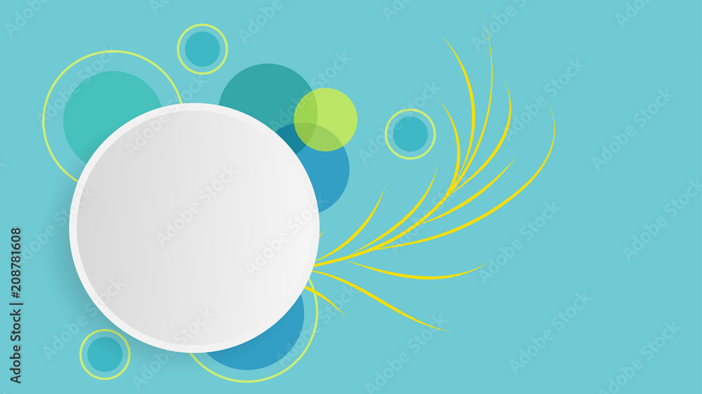 Abstract bubble in trendy flat style on blue background. Vector illustration. Abstract bubble in trendy flat style on blue background. Vector illustration.