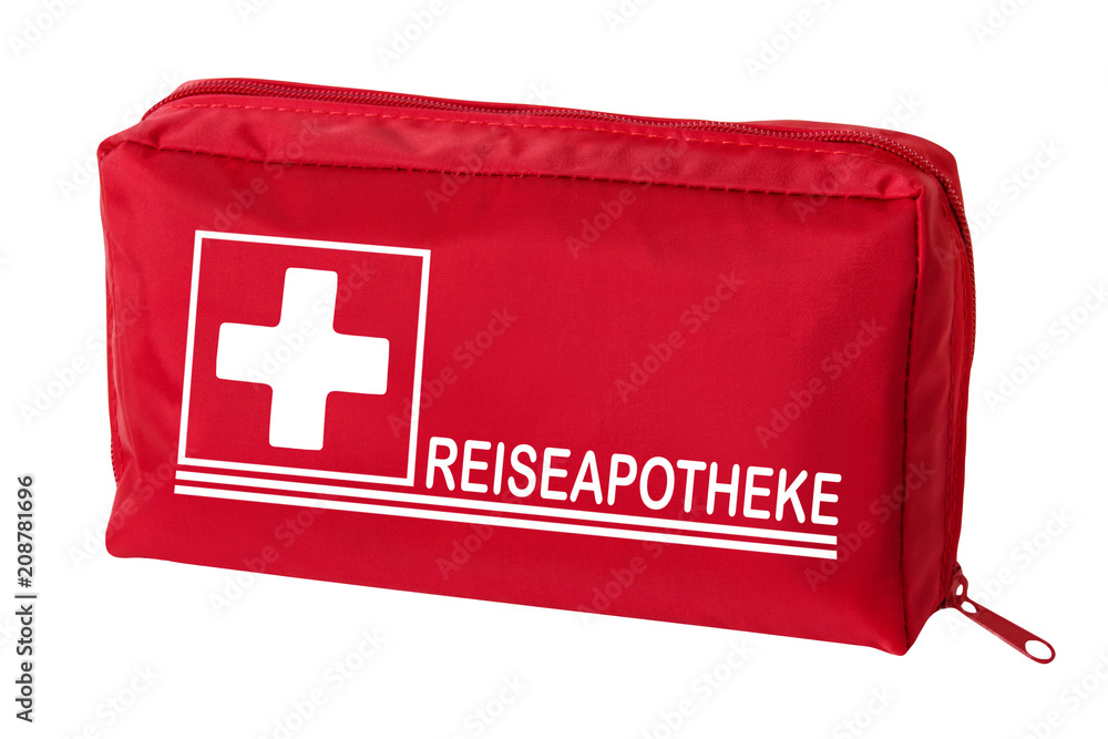 Medizin - Tasche - Reiseapotheke Stock Photo