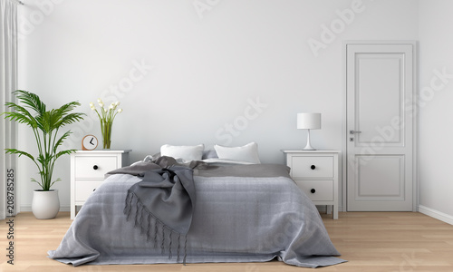 bedroom interior, 3D rendering