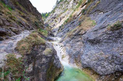 Gorge Aschauklamm, Bavaria in spring time, early morning