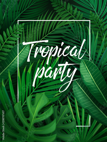 illustration tropical party