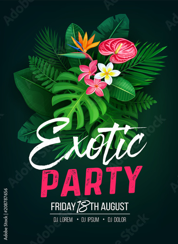 tropical party banner