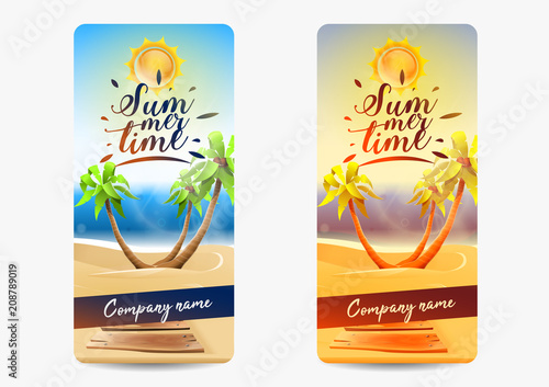 Summer card invitation party